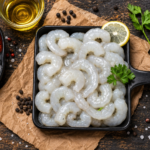 Sea Prawns Jumbo Deshelled & Deveined (per kg) 28–38 Pcs
കടൽ ജംബോ ചെമ്മീൻ തോട് കളഞ്ഞ് നീര്‍വാഴ നീക്കിയത് (കിലോയ്ക്ക്) 28–38 എണ്ണം
(Kadal Jumbo Chemmeen Thodu Kalanjathu Neervaz Neekkiyathu – Kilo Kkŭ 28–38 Ennam)